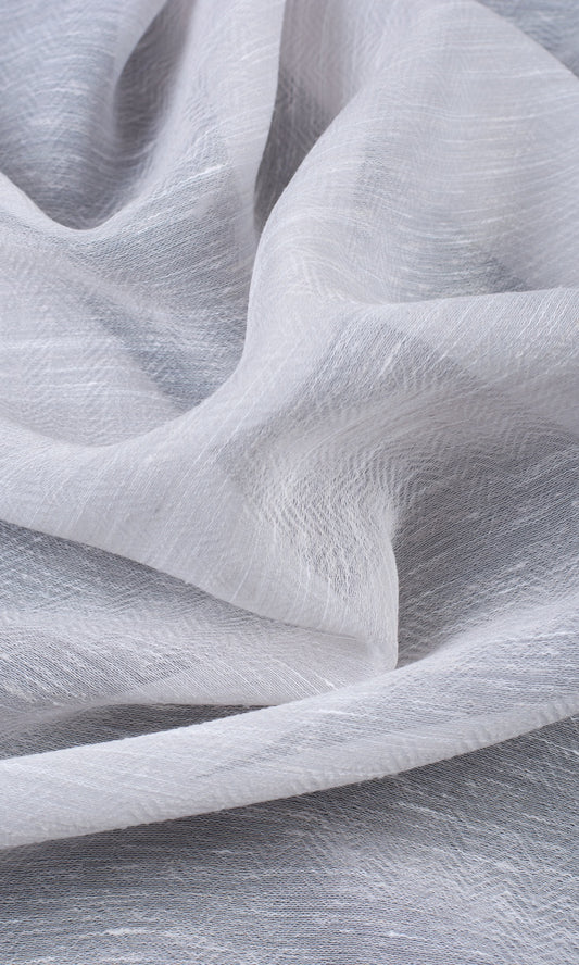Textured Sheer Shades (Fog Gray/ White)