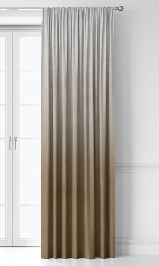 2-Tone Ombre Window Curtains (Brown)