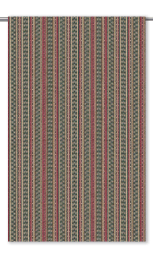 Tribal Striped Velvet Fabric Blinds (Red/ Black/ Yellow)