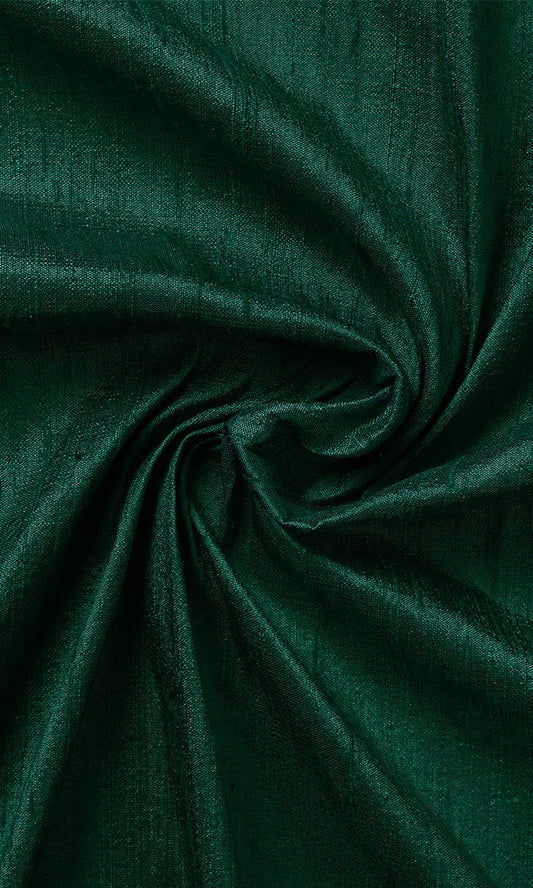 Pure Silk Home Décor Fabric By the Yard (Hunter Green)