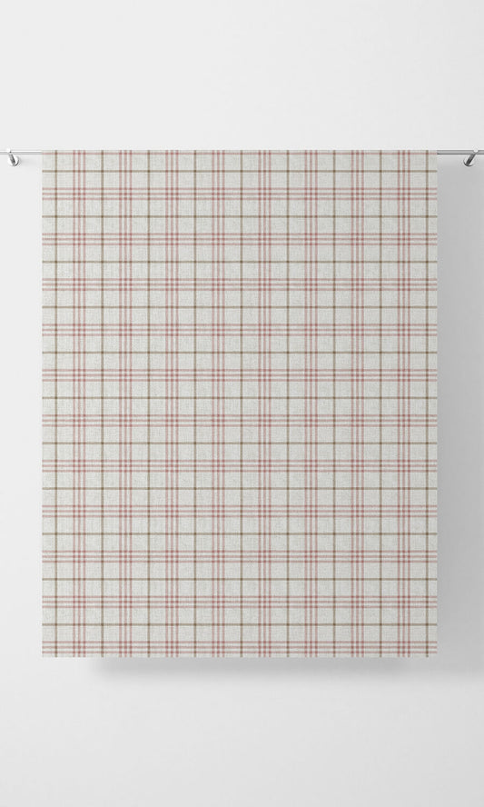 Checkered Curtain Panels (White/ Pink/ Red)
