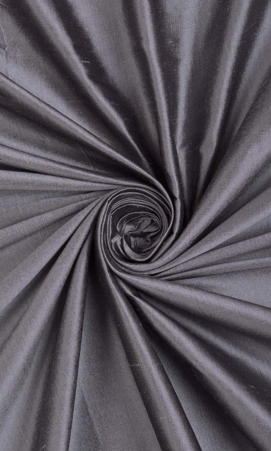 Shantung Silk Home Decor Fabric By the Yard (Grey/ Purple)