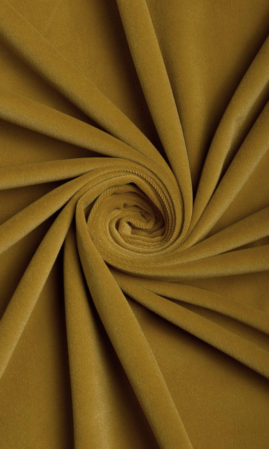 Velvet Home Decor Fabric Sample (Golden Yellow)