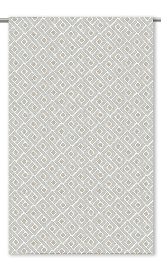 Lattice Check Home Decor Fabric Sample (Gray/ Greige )