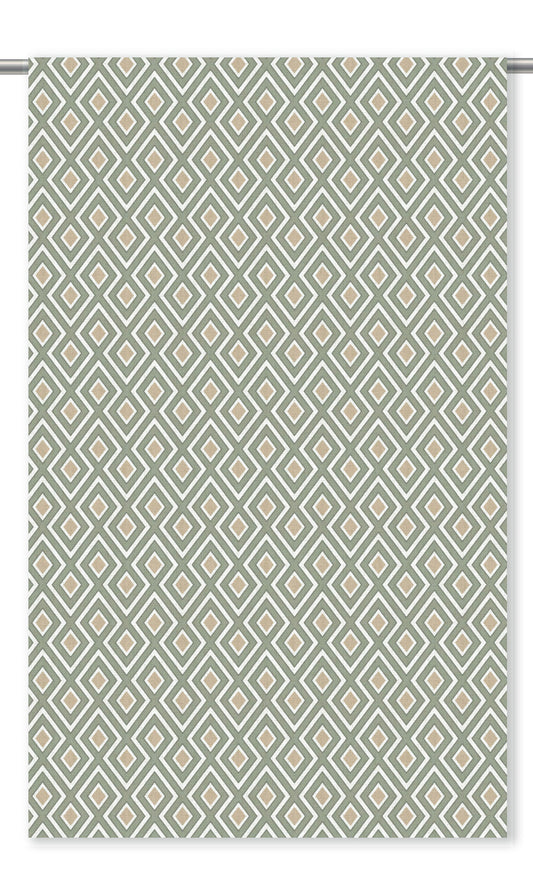 Modern Argyle Home Decor Fabric By the Yard (Forest Green/ Beige)