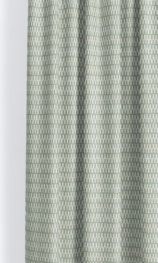 Small Geo-Print Window Curtains (Duck Egg Blue/ Seafoam Green)