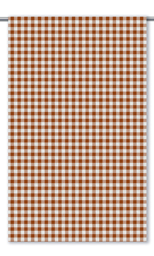 Gingham Check Home Decor Fabric By the Yard (Burnt Orange/ Terracotta Red)
