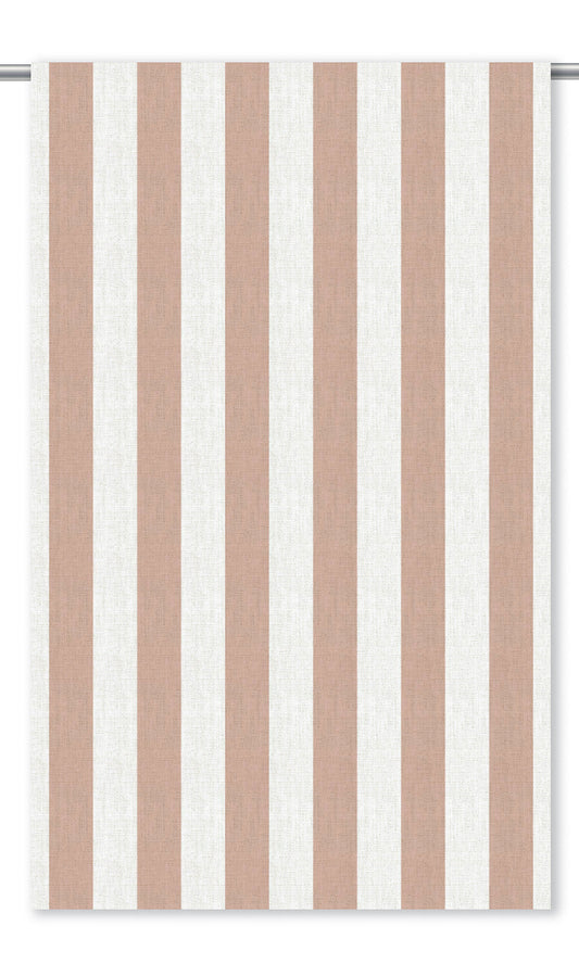Awning Striped Home Decor Fabric Sample (Blush Pink/ White)