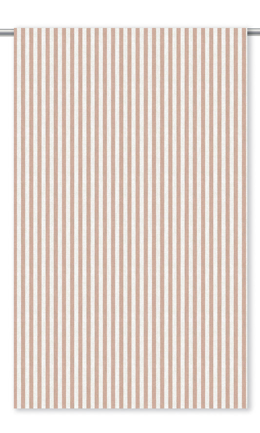 Candy Striped Home Decor Fabric By the Yard (Blush Pink/ White)