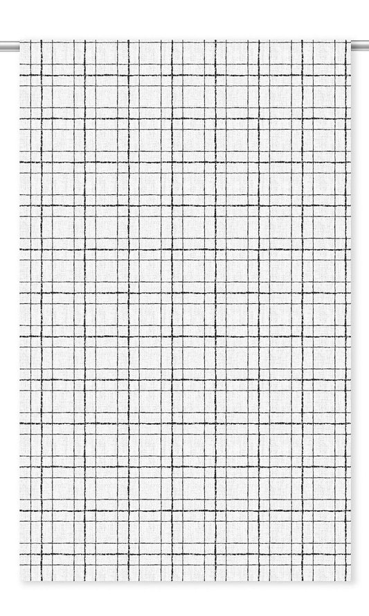 Checkered Home Decor Fabric Sample (Black & White)