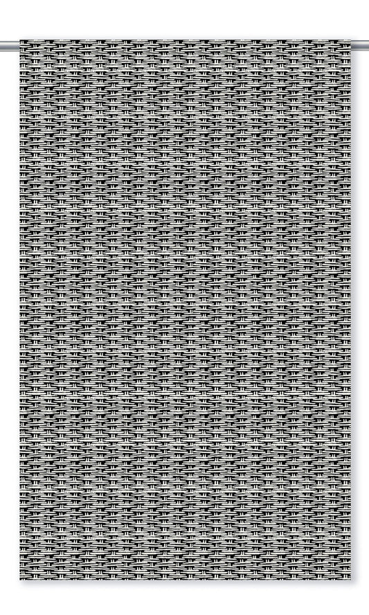 Basketweave Print Window Shades (Black & White)