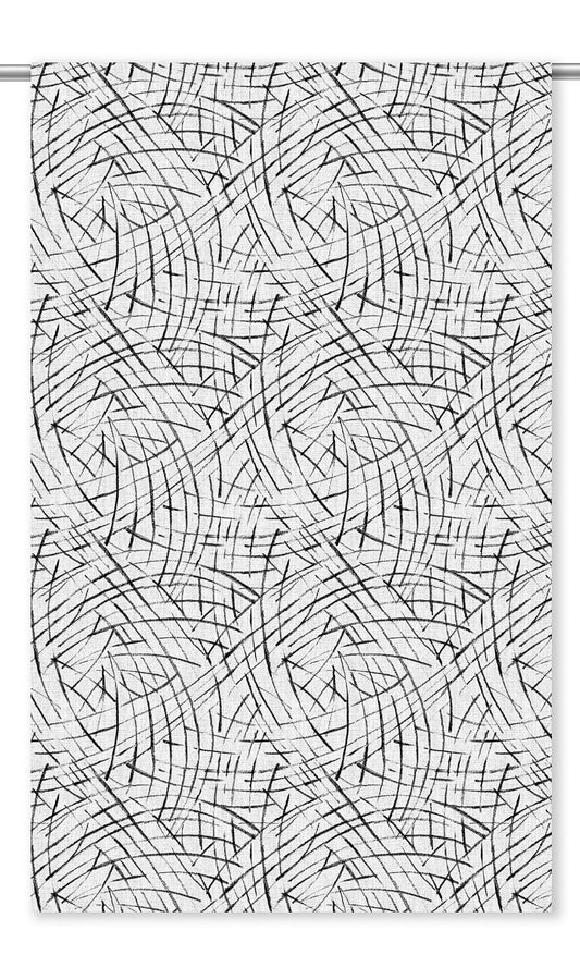 Modern Abstract Print Roman Shades (Black & White)
