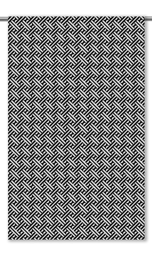 Abstract Geometric Home Decor Fabric By the Yard (Black & White)