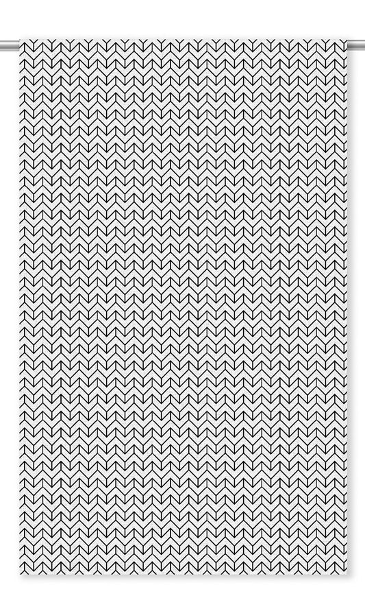 Abstract Geometric Drapery (Black & White)