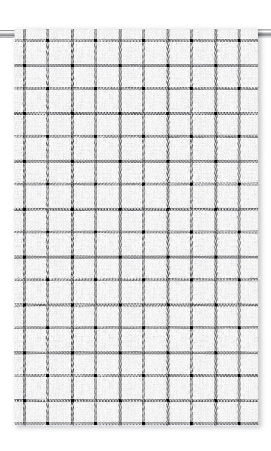 Small Houndstooth Check Roman Shades (Black & White)