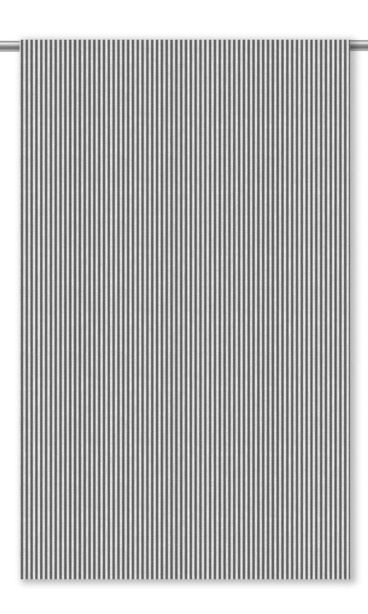 Candy Striped Home Decor Fabric Sample (Charcoal Gray/ White)