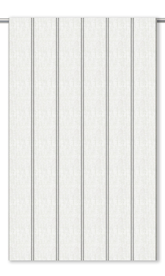 Grainsack Striped Home Decor Fabric Sample (Smoke Gray/ Milky White)