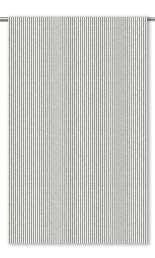 Candy Striped Home Decor Fabric By the Yard (Gray/ White)