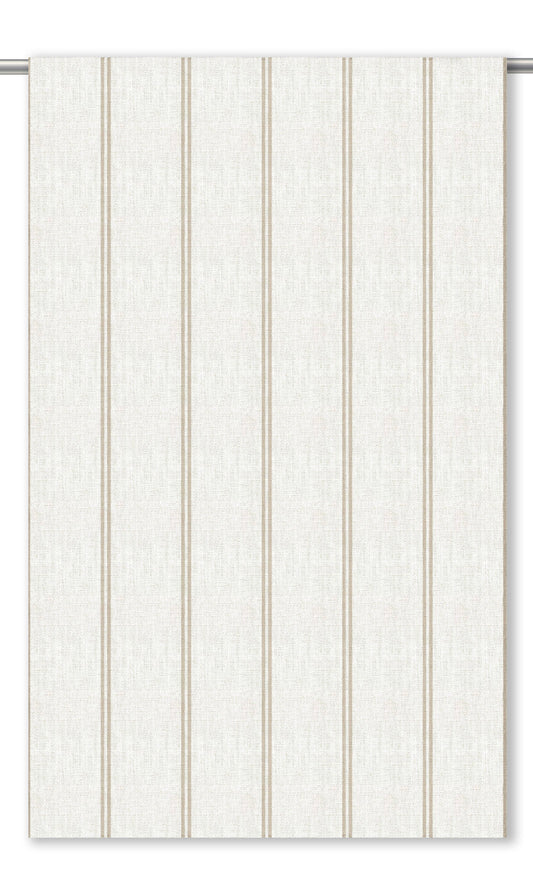 Grainsack Striped Window Curtains (Wheat Beige/ Milky White)