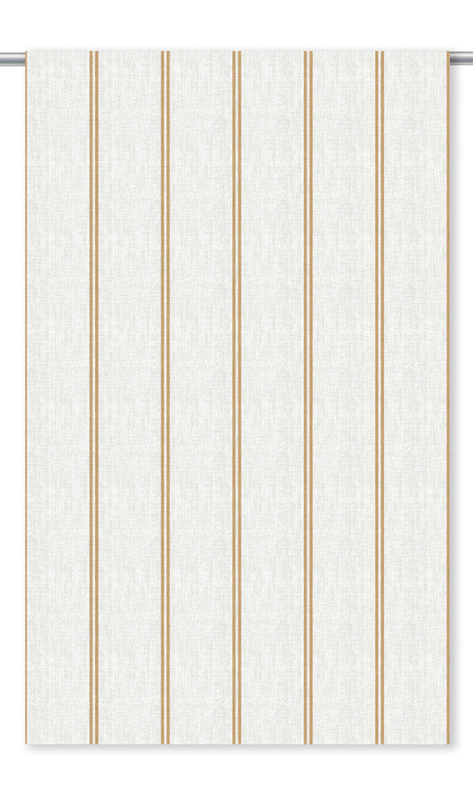 Grainsack Striped Home Decor Fabric Sample (Ochre Yellow/ Milky White)