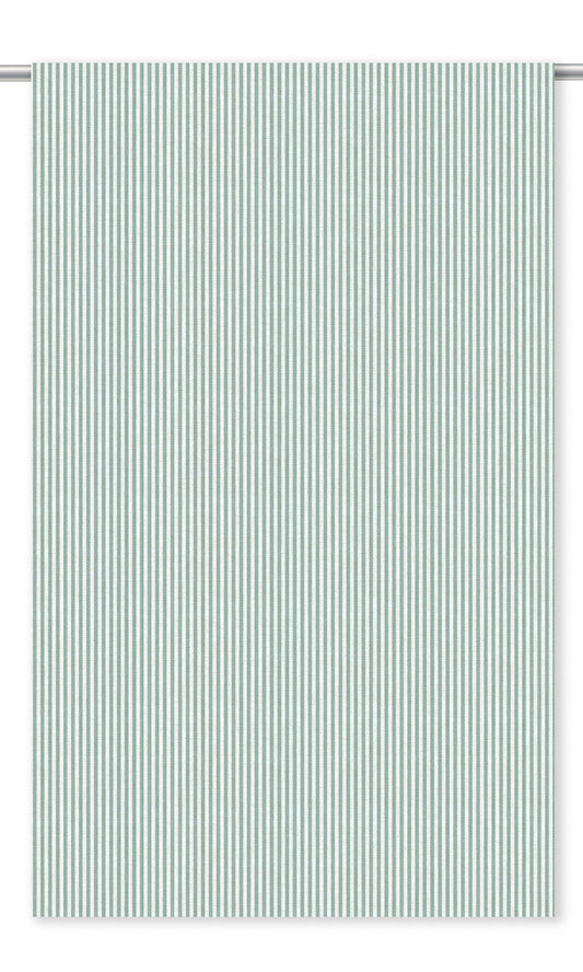 Candy Striped Home Decor Fabric By the Yard (Seafoam Blue/ White)