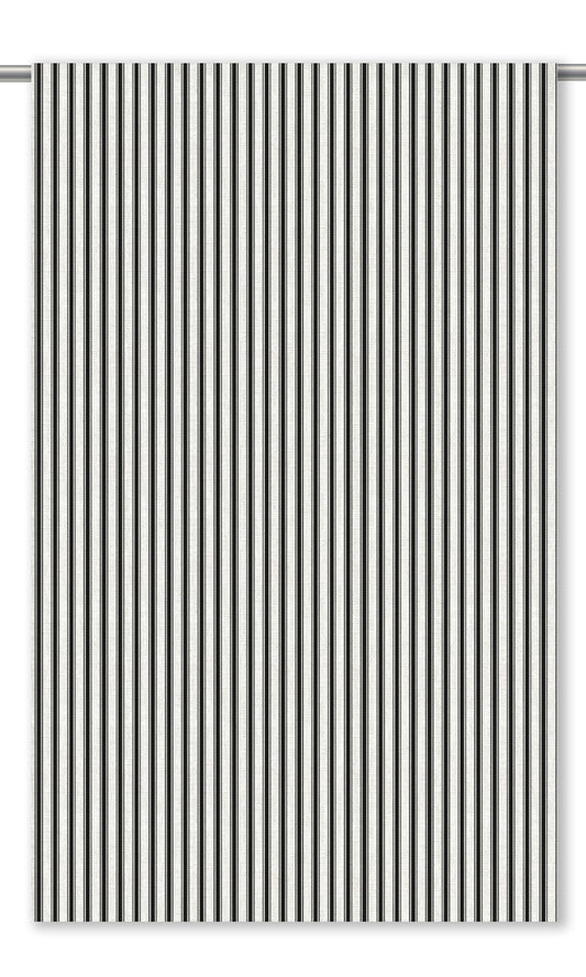 Ticking Stripe Home Decor Fabric Sample (Black/ White)