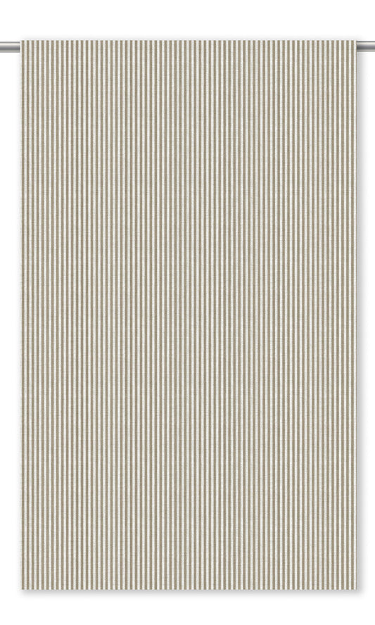 Candy Striped Home Decor Fabric By the Yard (Tortilla Brown/ White)