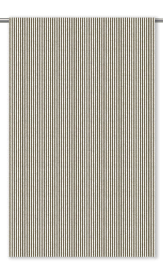 Candy Striped Home Decor Fabric By the Yard (Cedar Brown/ White)