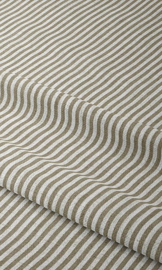 Candy Striped Home Decor Fabric Sample (Cedar Brown/ White)