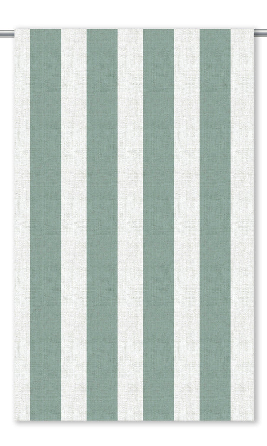 Awning Striped Window Curtains (Duck Egg Blue/ White)