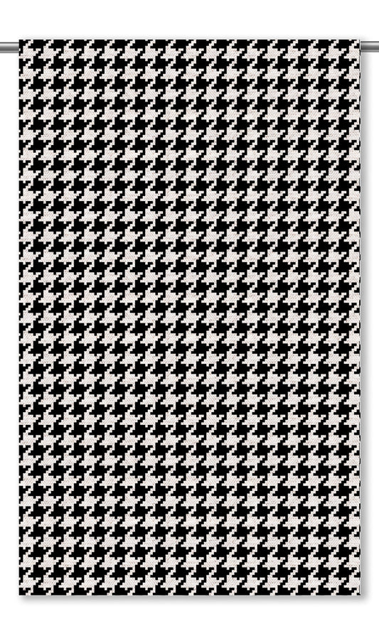 Geometric Line Print Home Decor Fabric By the Yard (Black & White)