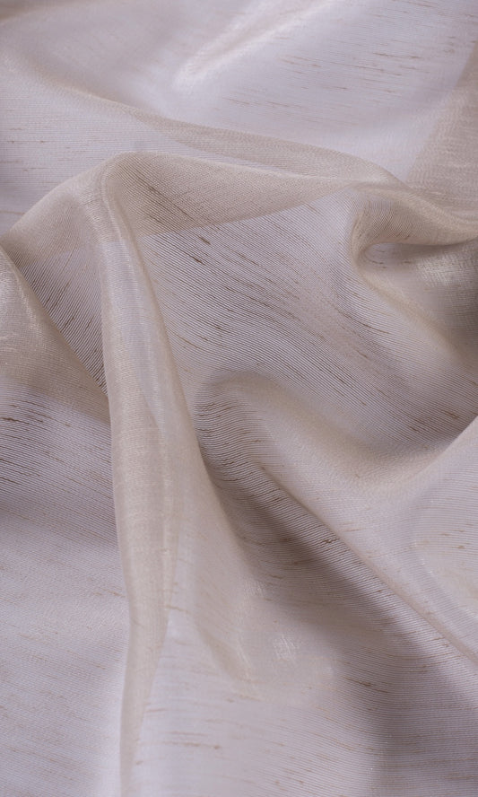 Textured Sheer Home Decor Fabric Sample (Hazelwood Beige/ Brown)