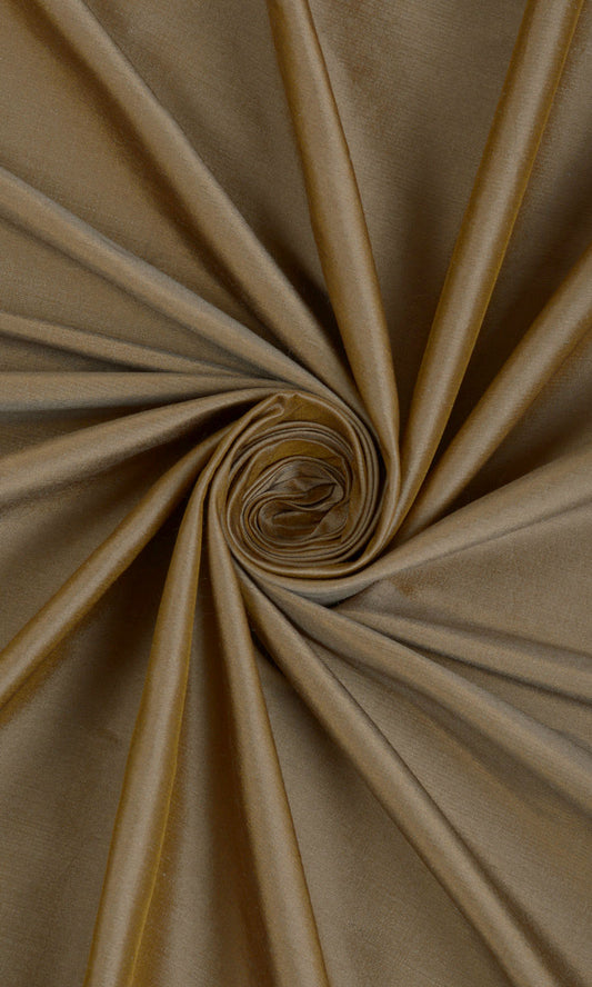 Shantung Silk Home Décor Fabric By the Yard (Bronze Brown)