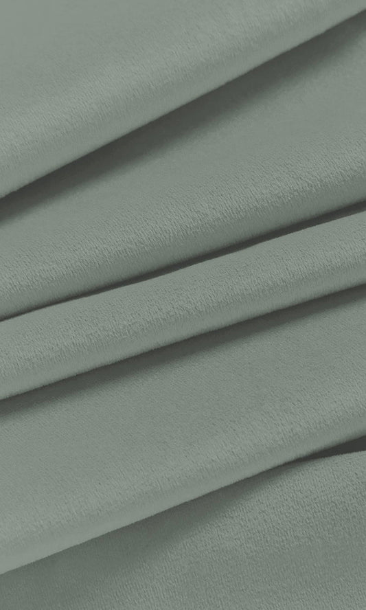 Velvet Home Décor Fabric By the Yard (Soft Green-Gray)