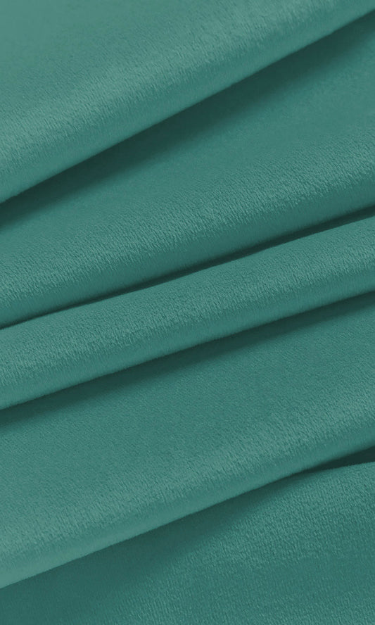 Velvet Home Decor Fabric By the Yard (Teal/ Blue-Green)