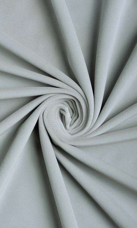 Velvet Home Decor Fabric By the Yard (Cool Grey/ Pale Bluish-Grey)