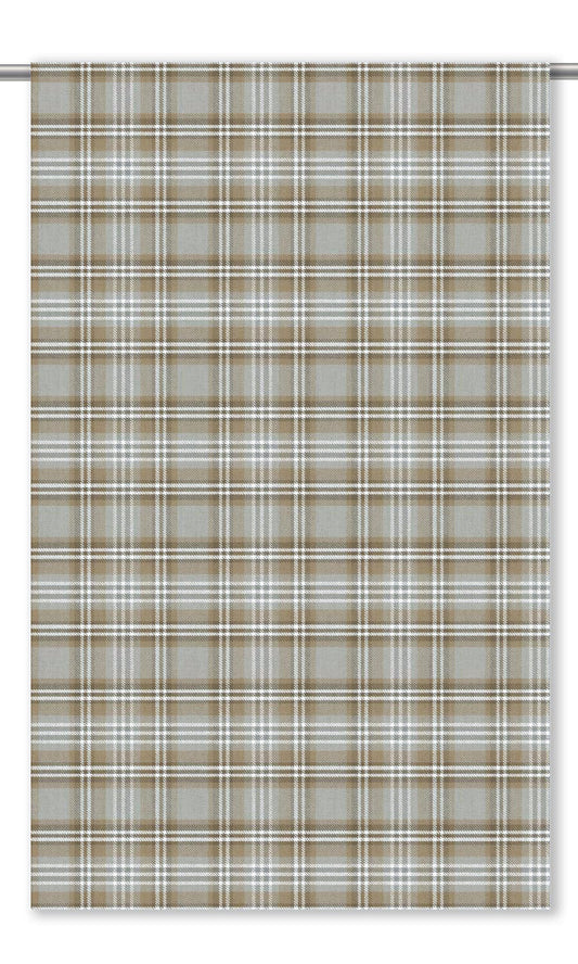 Plaid Home Decor Fabric Sample (Gray/ Brown)