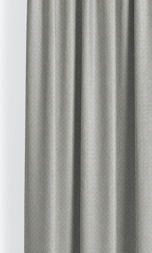 Crosshatch Geo-Print Home Decor Fabric By the Yard (Slate Grey/ White)