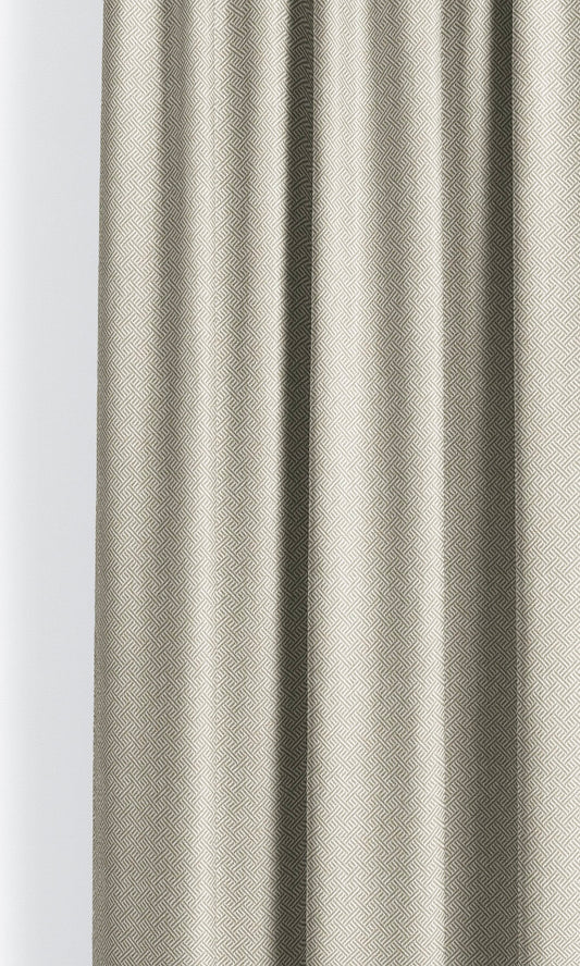 Crosshatch Geo-Print Home Decor Fabric By the Yard (Pale Brown/ Beige)