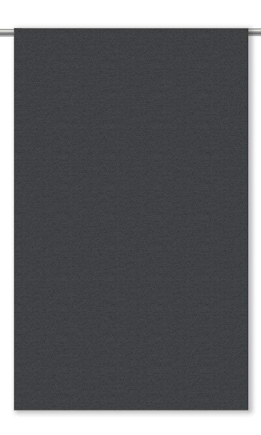 Herringbone Textured Curtain Panels (Charcoal Gray/ Black)