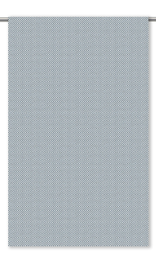 Herringbone Textured Home Decor Fabric Sample (Navy Blue)
