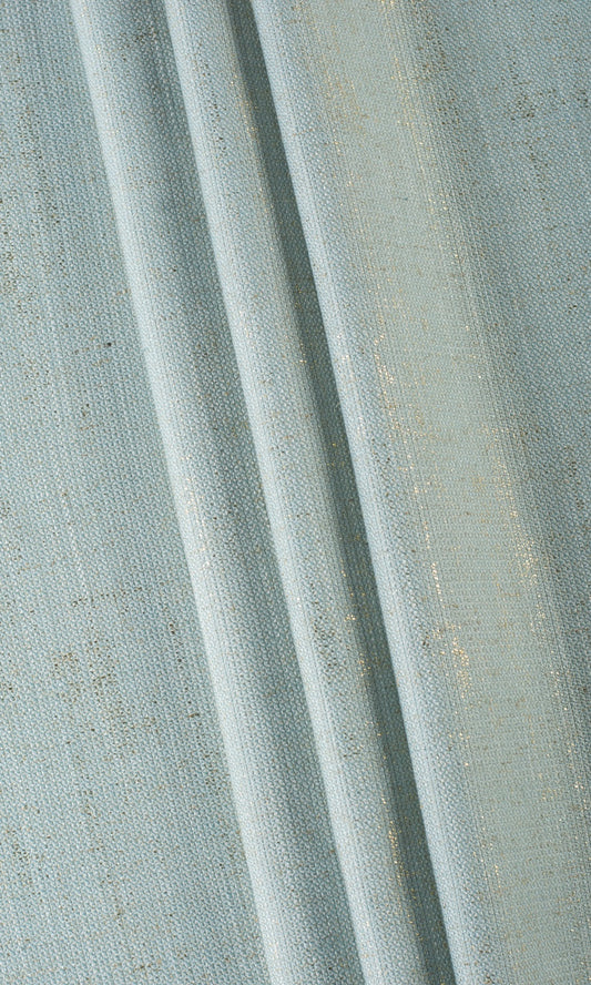 Metallic Print Poly-Linen Drapery (Powder Blue)