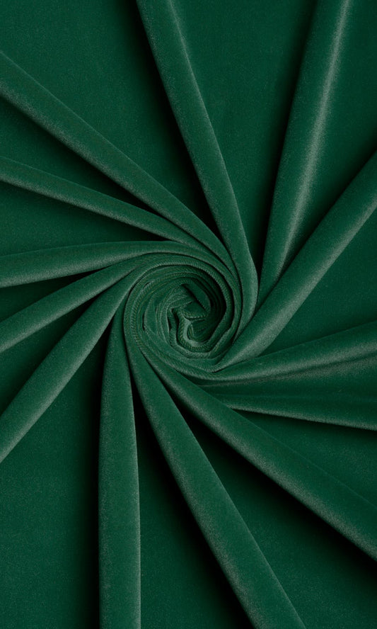Velvet Home Decor Fabric By the Yard (Emerald Green)