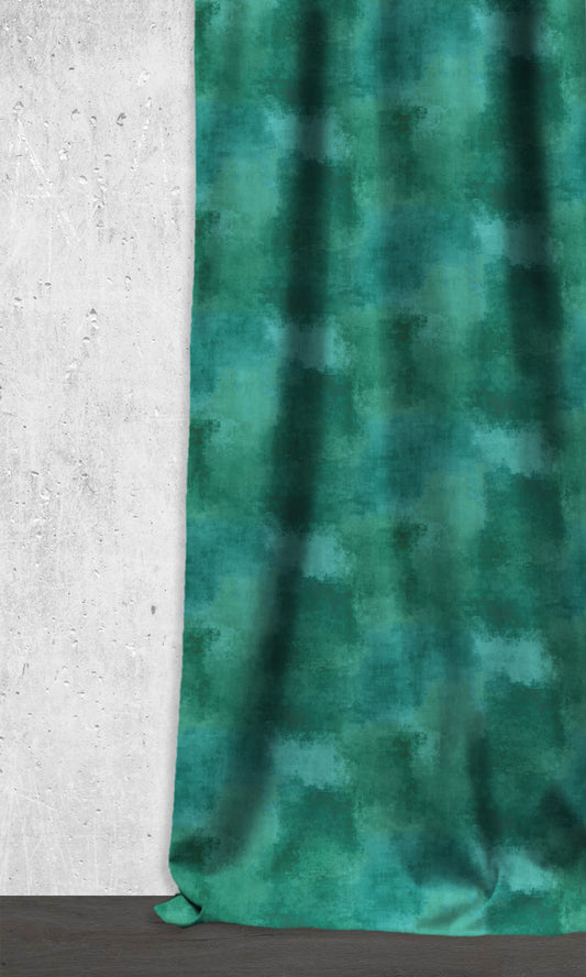 Dimout Window Curtains (Blue/ Green)