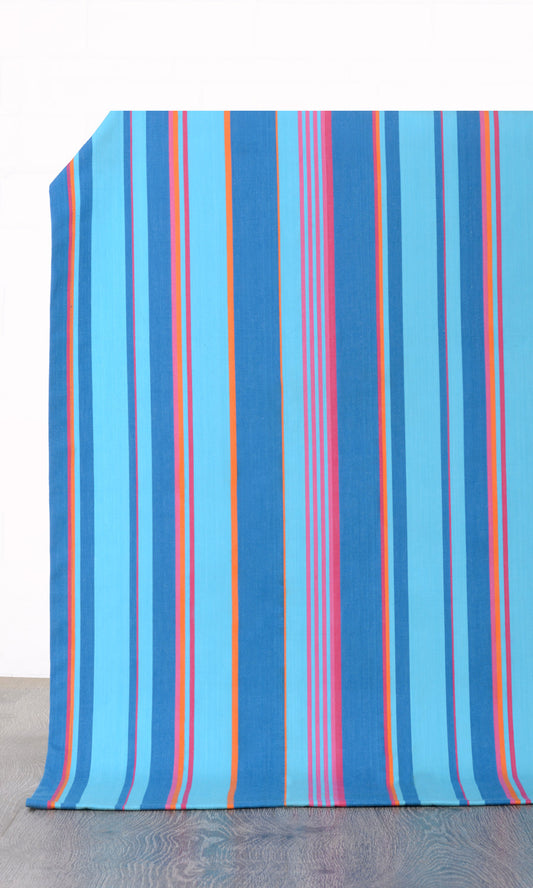 Cotton Window Curtains (Blue)