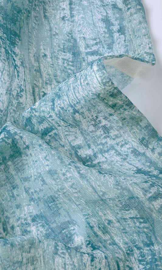 Textured Sheer Shades (Teal Blue)