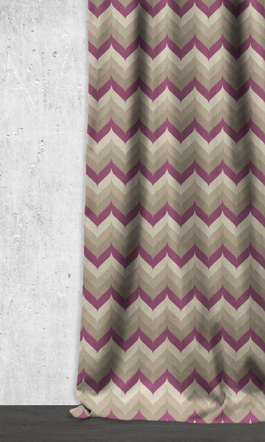 Light Blocking Home Decor Fabric Sample (Purple/ Ivory/ Grey)