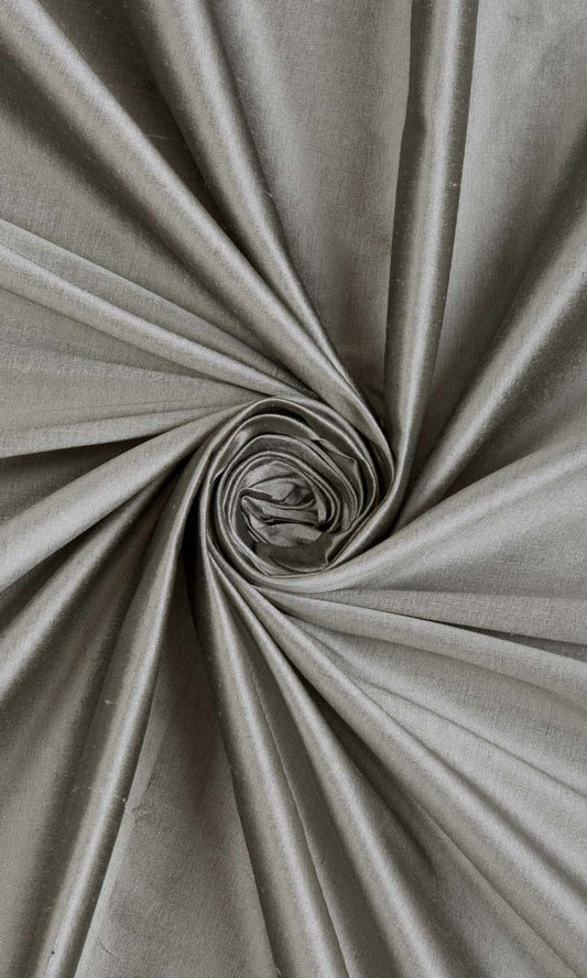 Shantung Silk Home Decor Fabric Sample (Steel Grey)