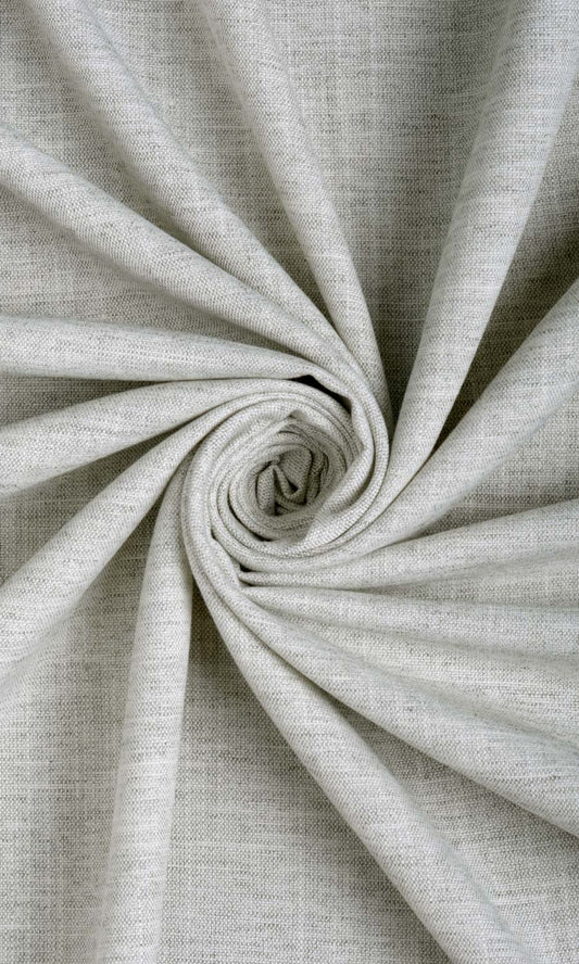 Plain Linen Textured Window Curtains (Smoke White)
