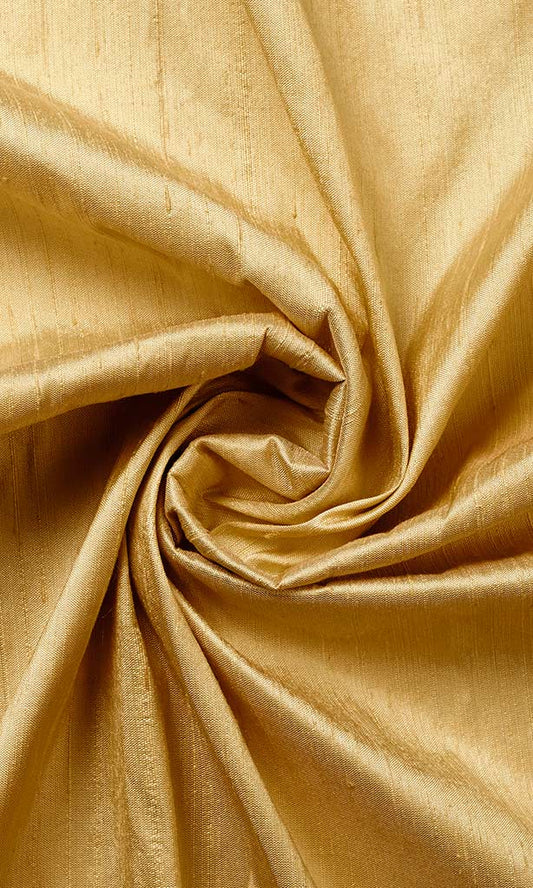 Pure Silk Home Decor Fabric By the Yard (Golden Yellow)